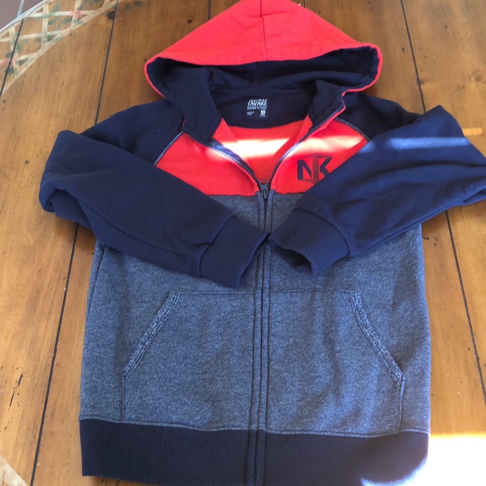 NUKU TAVAKE imported boys zip, hooded jacket